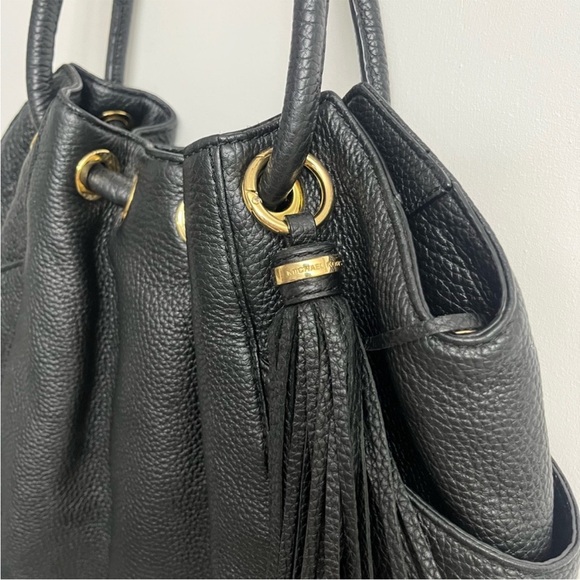 2 Michael Kors Ring Tote Leather Bags- 1 Black and 1 Brown Leather NWT - Picture 4 of 16